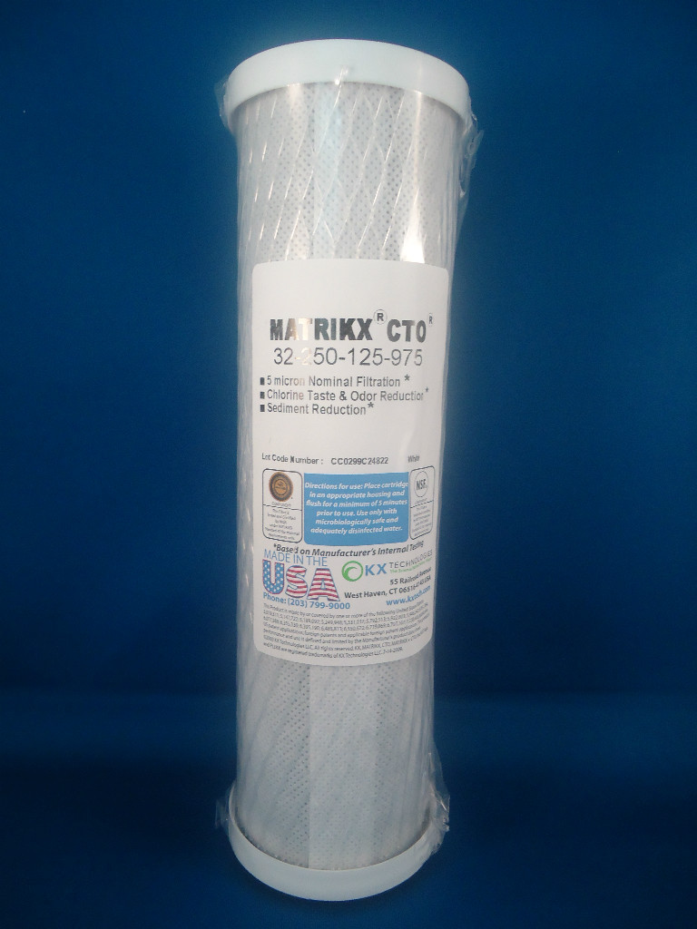 WATTS F109009 CARBON BLOCK FILTER 10" 5 MICRON MATRIKX CTO 32-250-10-MATRIKX