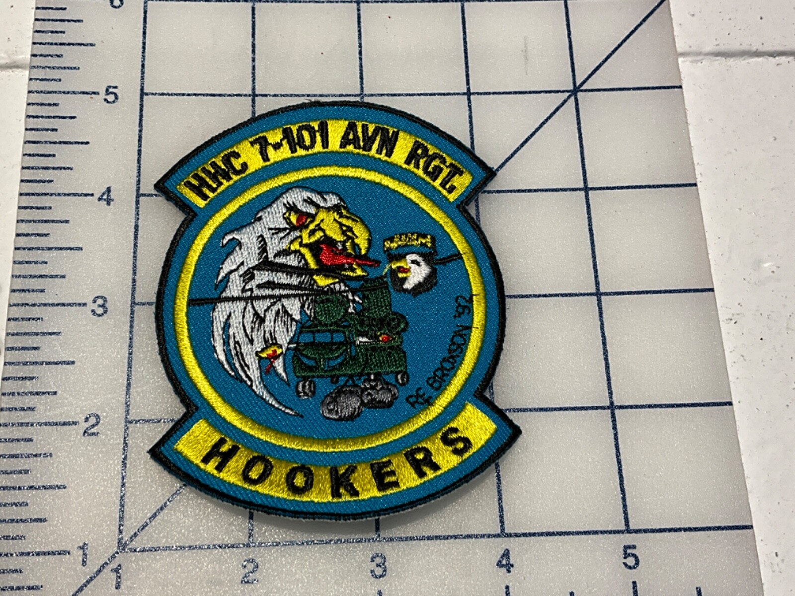 US Army HHC 7-101st Airborne Aviation Regiment HOOKERS Squadron Patch