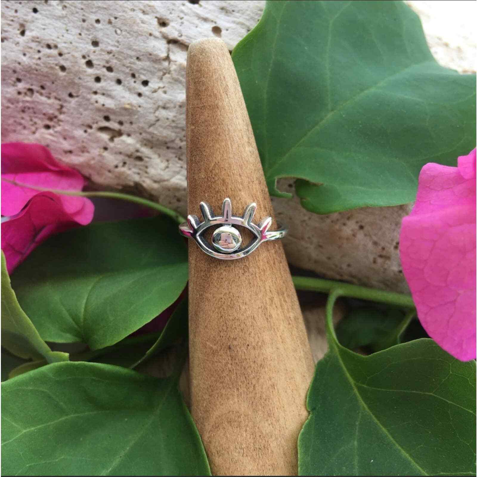 Sterling Silver Evil Eye Toe Ring