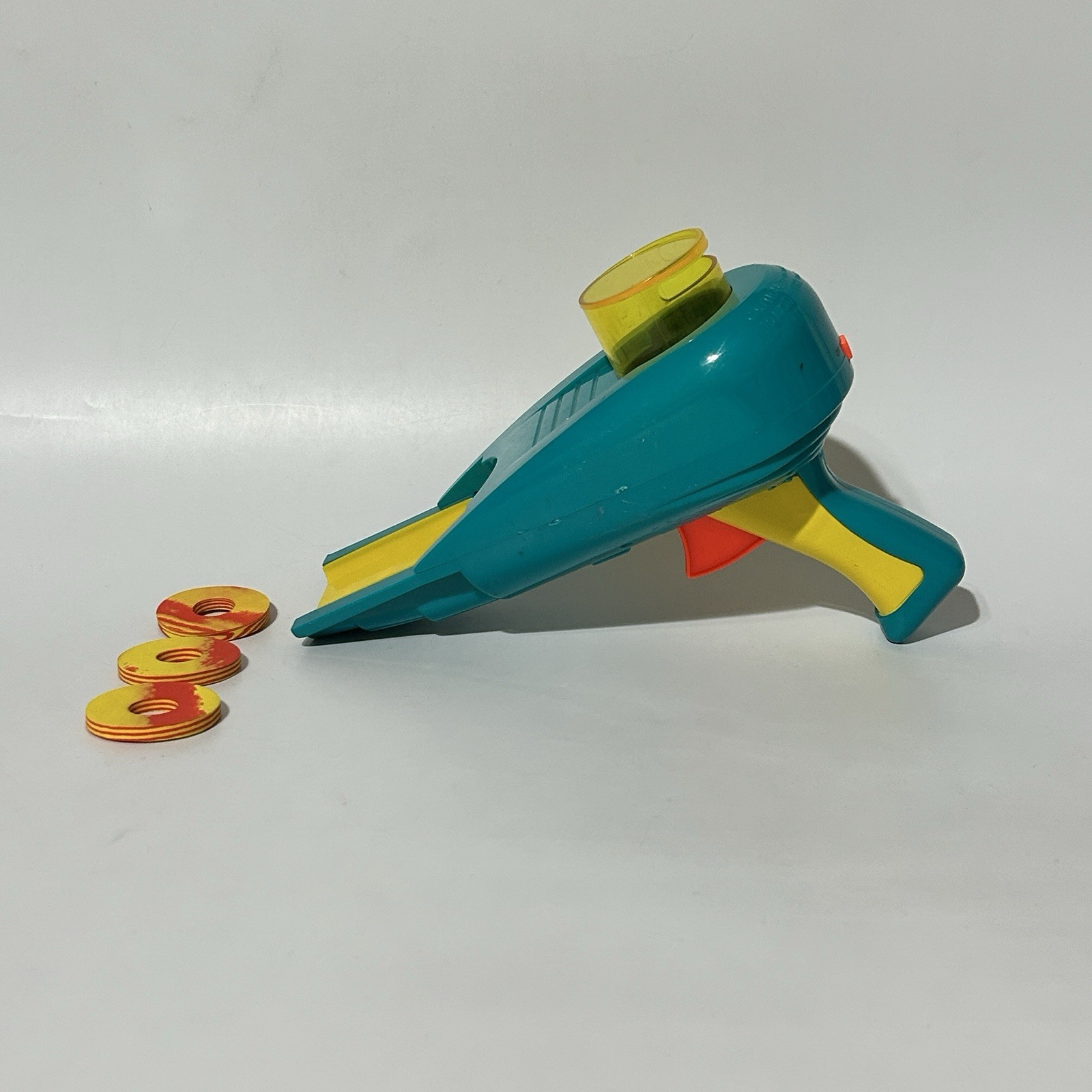 Vintage 2000 Nerf Larami Disk Launcher Motorized with 3 Foam Disks Tested READ