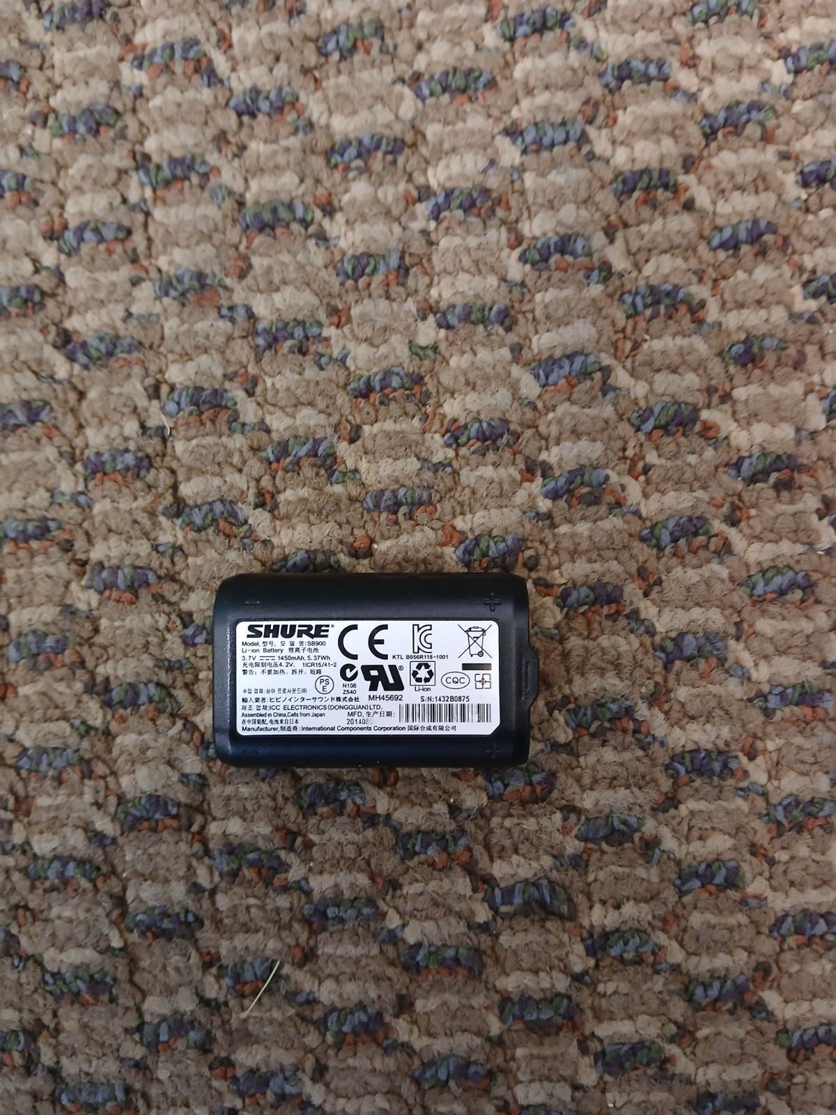 Shure SB900A Lithium-Ion Rechargeable Battery