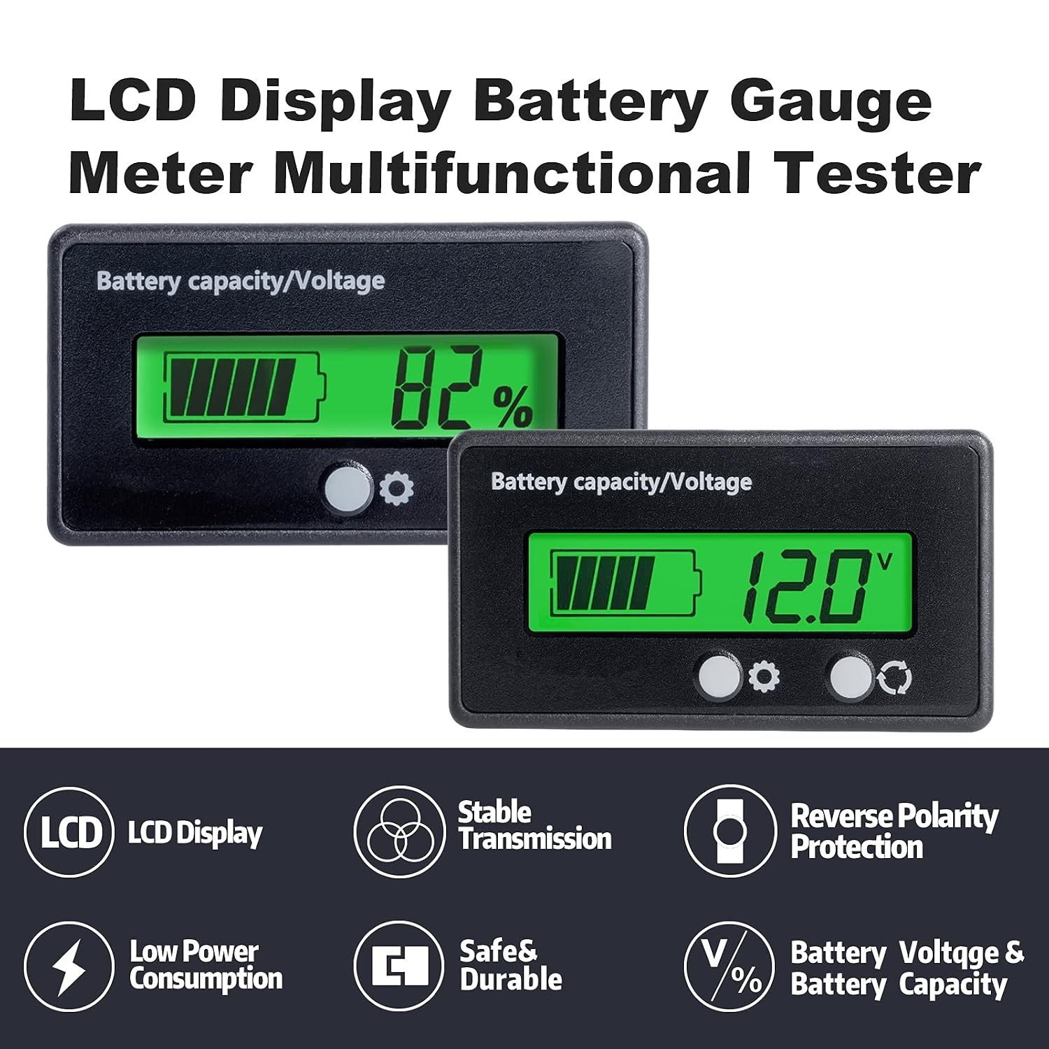High-Performance Golf Cart Battery Indicator - Reverse Polarity Protection