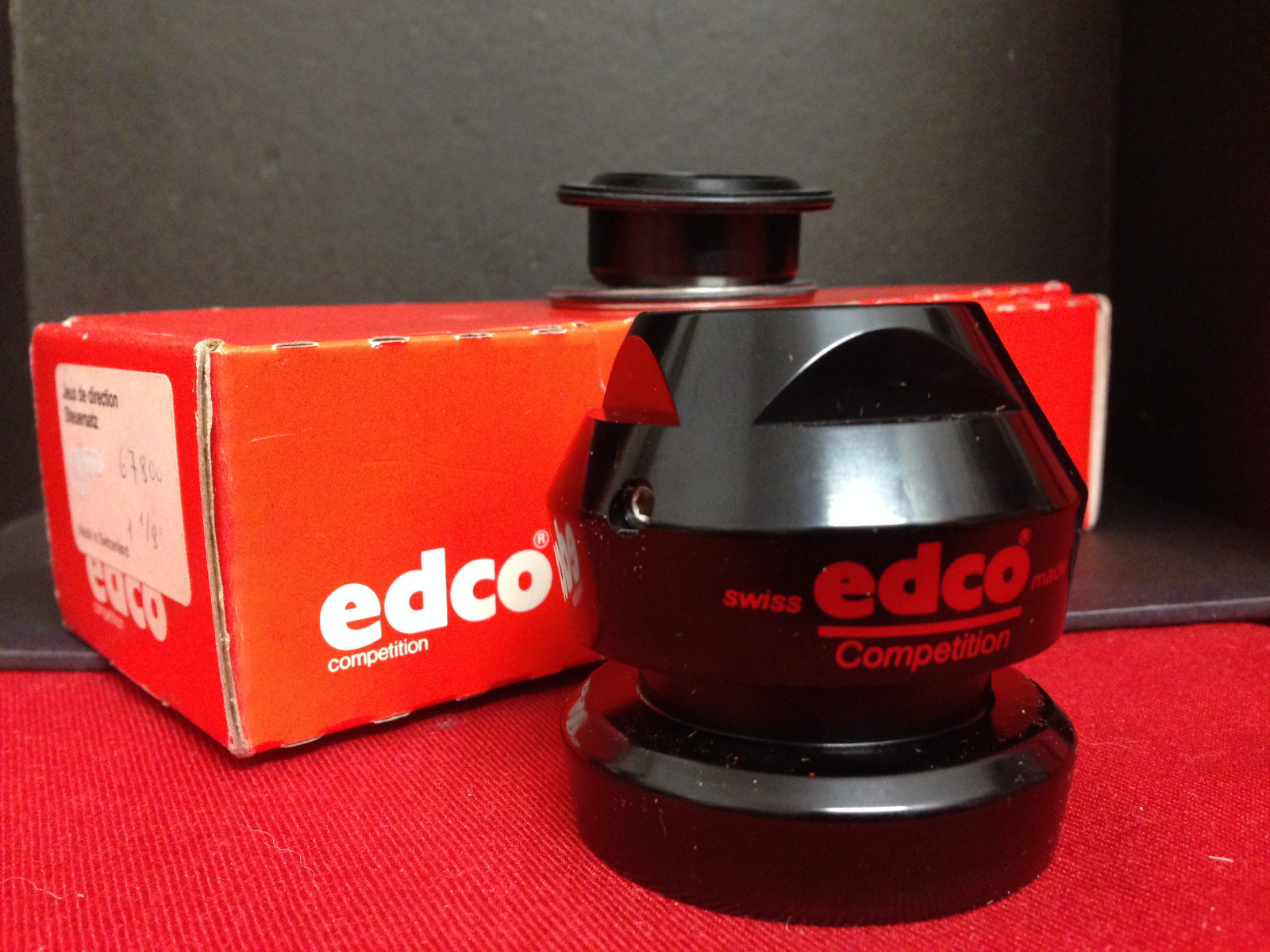 rare NOS vintage edco treat headset 1 1/8 competition black edition (no ahead)