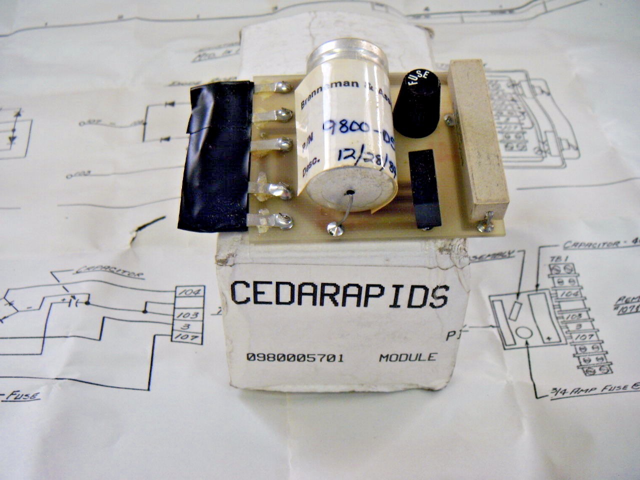 Cedarapids 0980005701 Rectifier Unit Conversion Fuse Module Brenneman 9800057