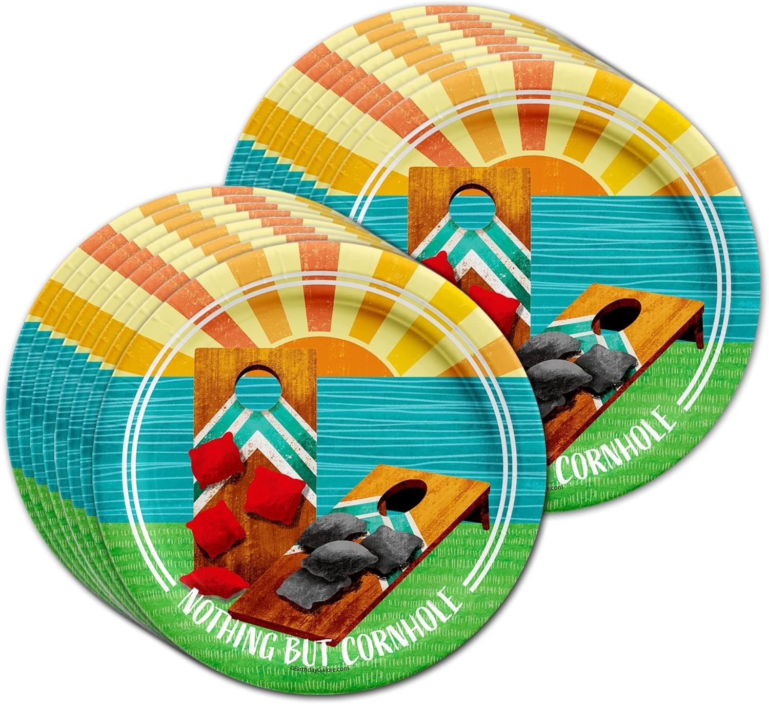 Durable Lake-Themed Tableware Set for 16 Birthday Guests - Ultimate Fun