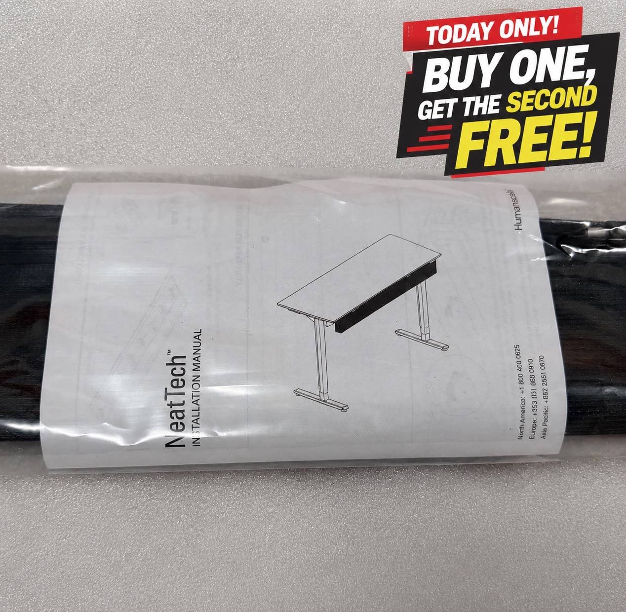 Humanscale 38”L NeatTech Cable Management Black -New!