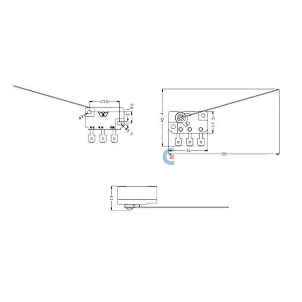 Long Hinge Microswitch Arcade Change-Coin Acceptor Selector Micro Switch 4.8mm