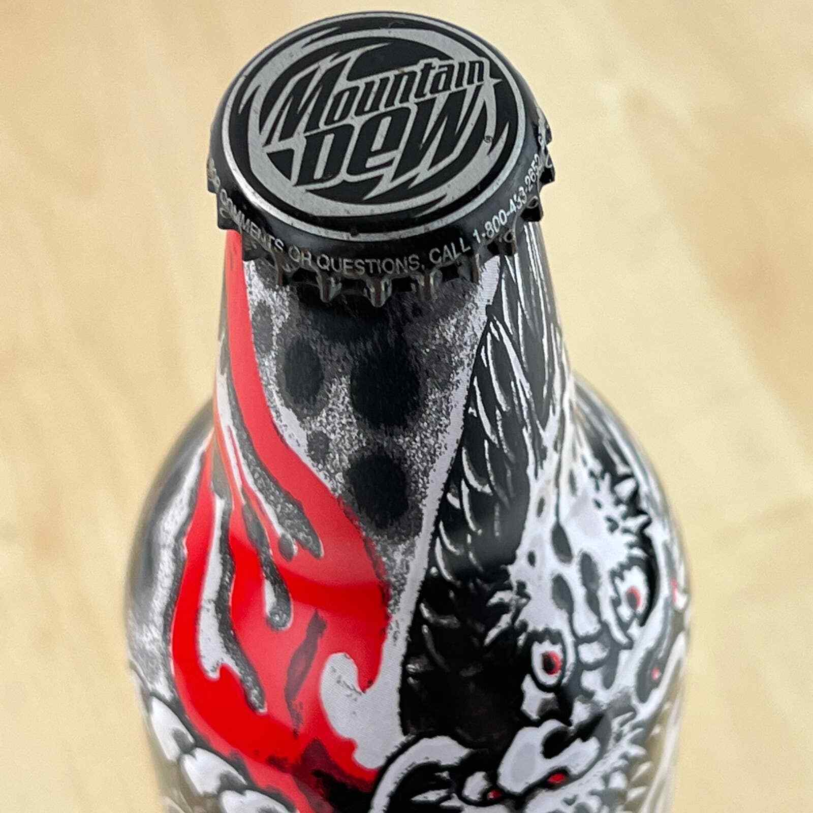 Mountain Dew Green Label Art Concrete Dragon 6oz Full Bottle