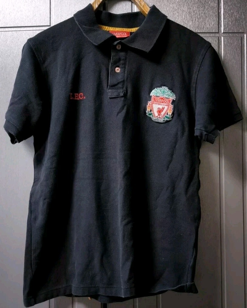 LIVERPOOL FOOTBALL Soccer  POLO SHIRT JERSEY BLACK SIZE M