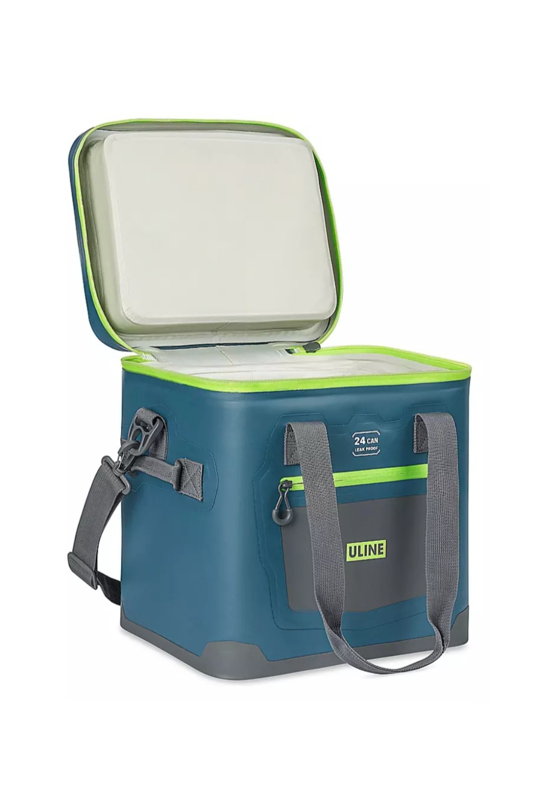 Uline Soft-Sided Cooler Bag - Navy/Lime - S-26459NB