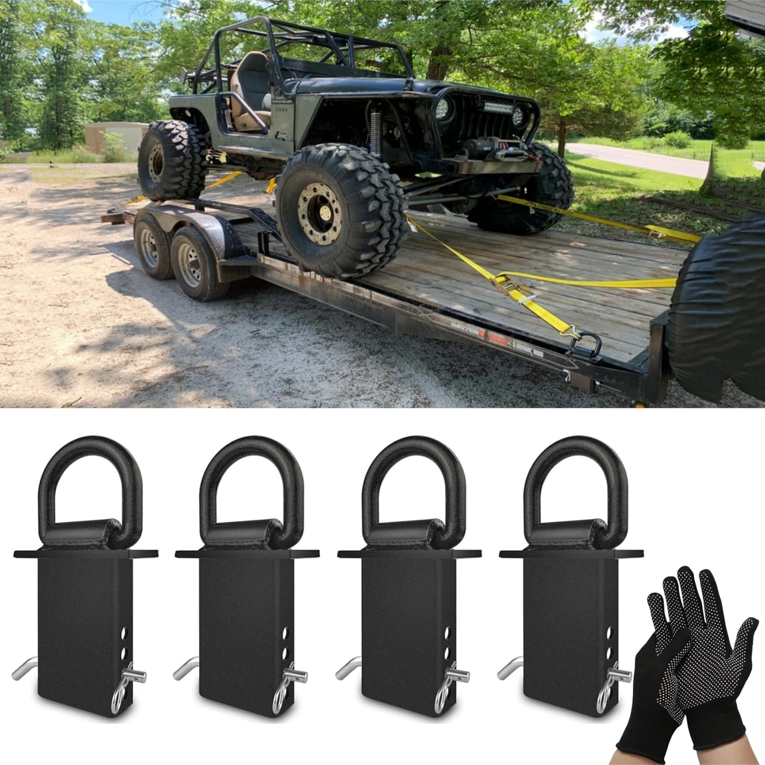 12000lbs Removable Stake Pocket D-Ring Tie Down for Trailer Truck Flatbed
