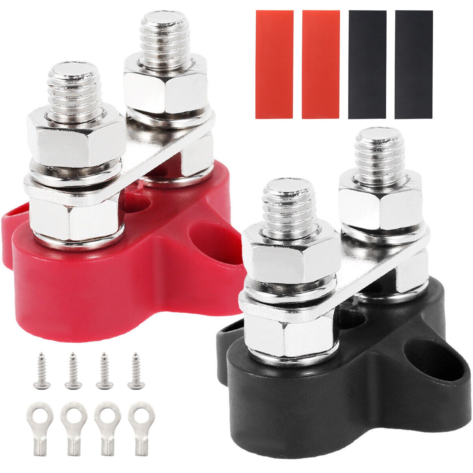 DC 48V Black Terminal Block+Red Terminal Block+Screws Coding Kit For Wiring