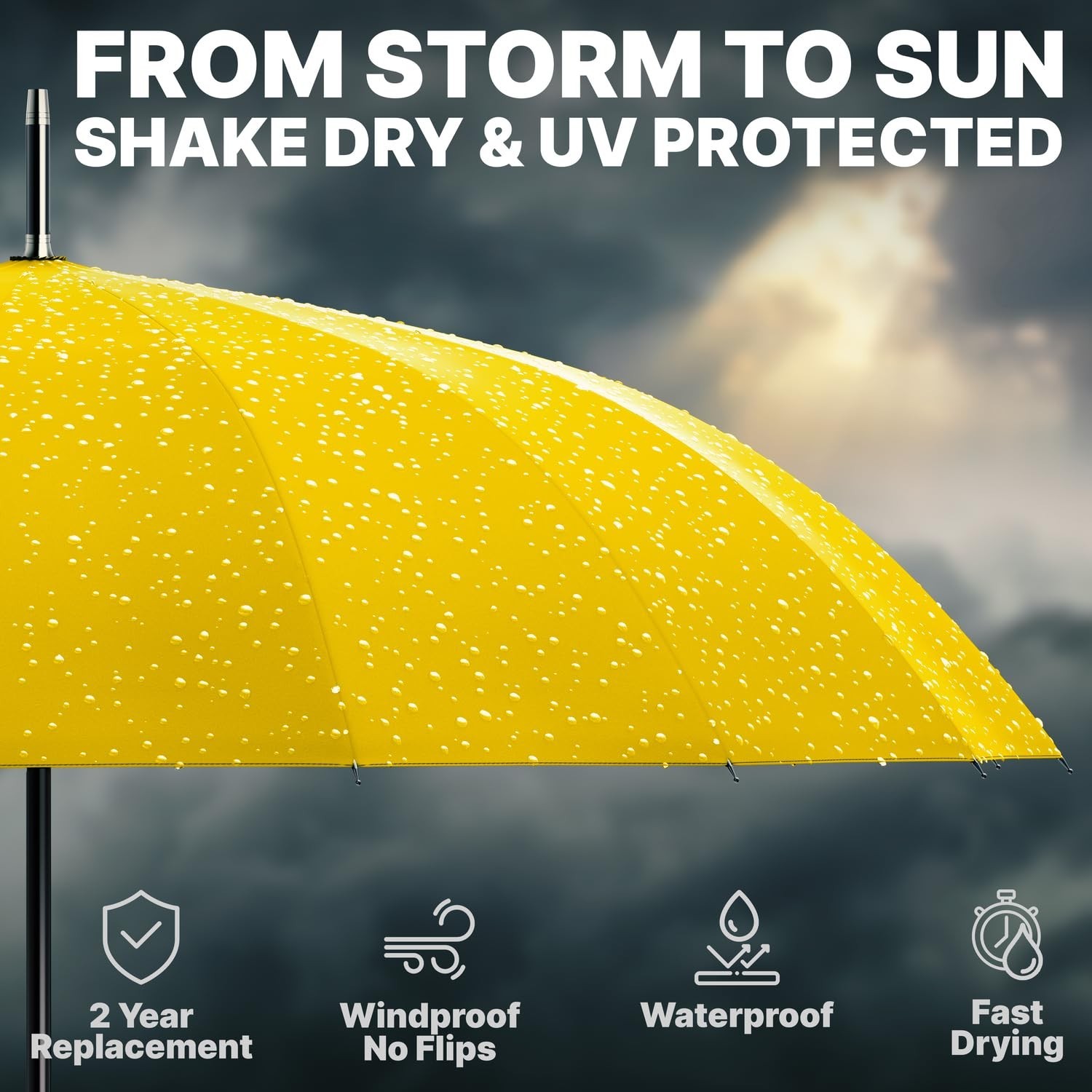Royal Walk Large Umbrella for 2 Persons - 54 Inch Automatic Open, Windproof