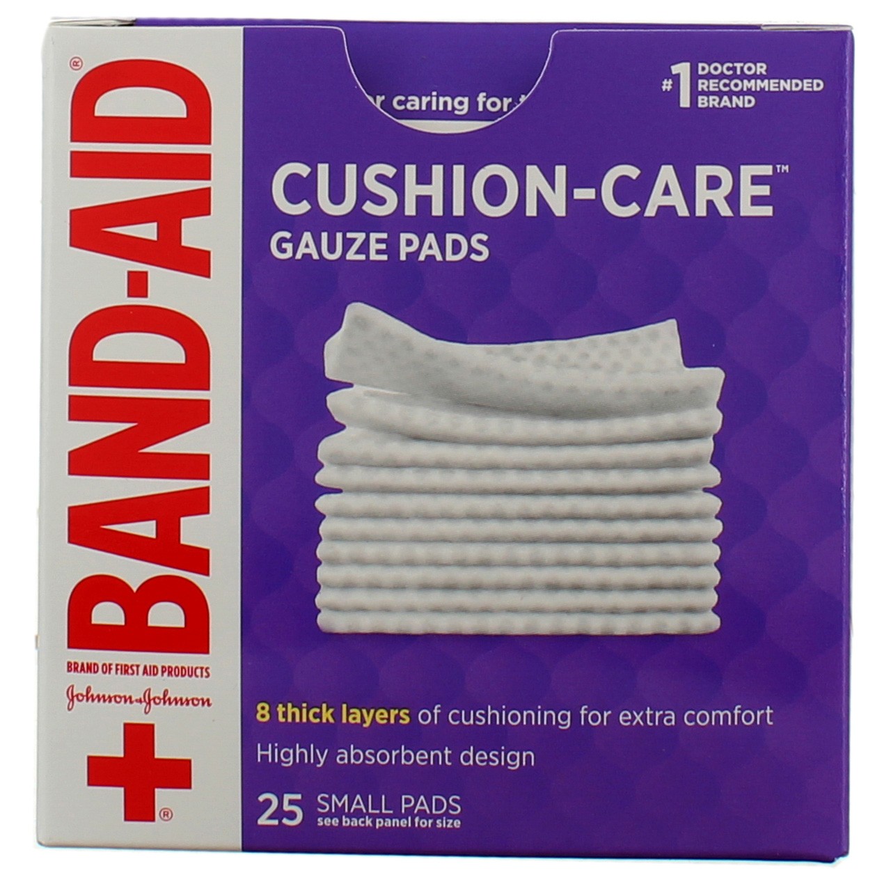 Band-Aid Cushion-Care Gauze Pads, Small Pads, 25 Ct