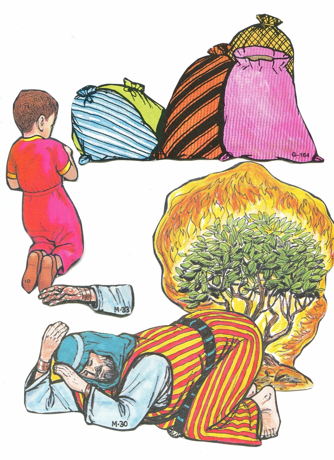 Flannel Board Bible Story Figures Lot Vintage 1980s Regular Baptist Press 06660