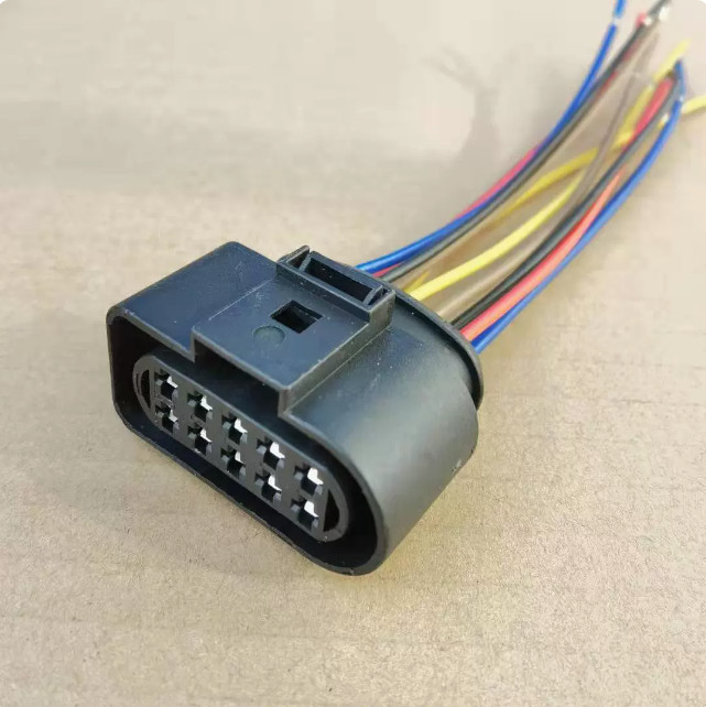 Front Headlamp Headlight Connector Harness 10-Way For 2008-2020 Volkswagen GTI