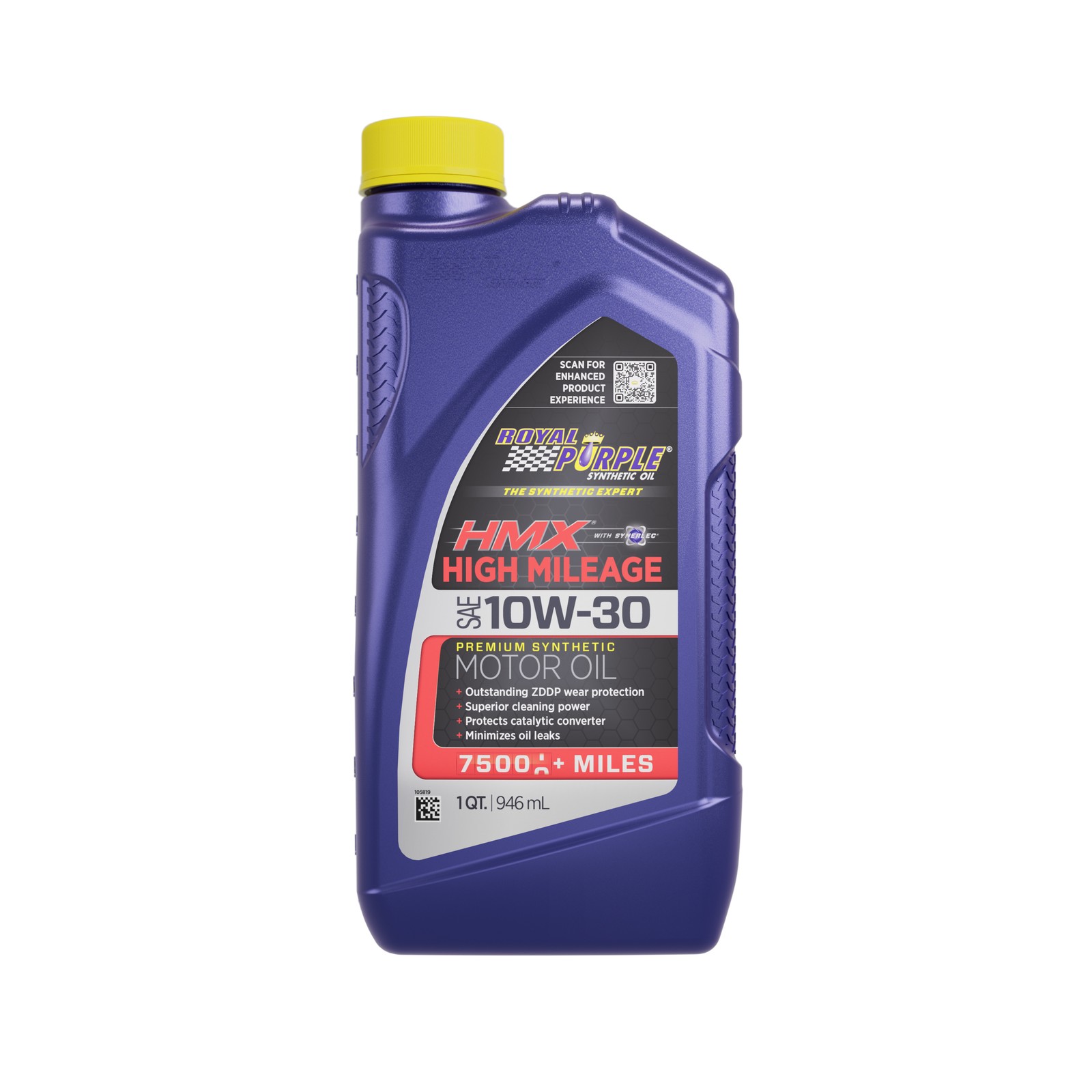 Royal Purple 11746 HMX SAE 10W-30 High-Mileage Synthetic Motor Oil 10W30 1 Quart