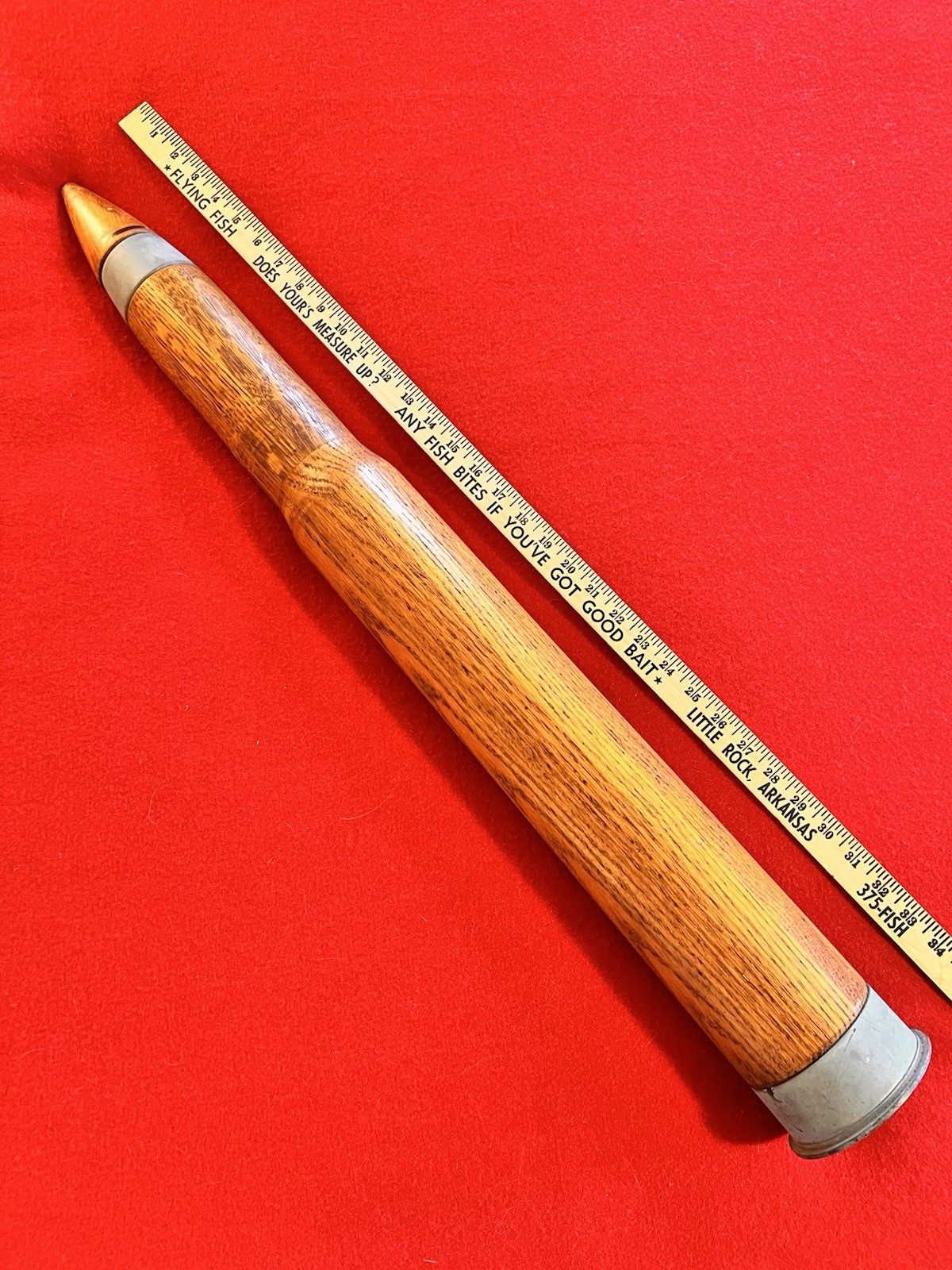 WWII "DUMMY" WOODEN PRACTICE ROUND MK 6 (35" tall) NOrd 5063, 1944 Near Mint!