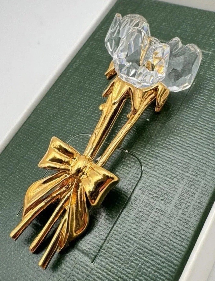 Swarovski Crystal Memories Mini Rose Bouquet 3 Roses In Original Box