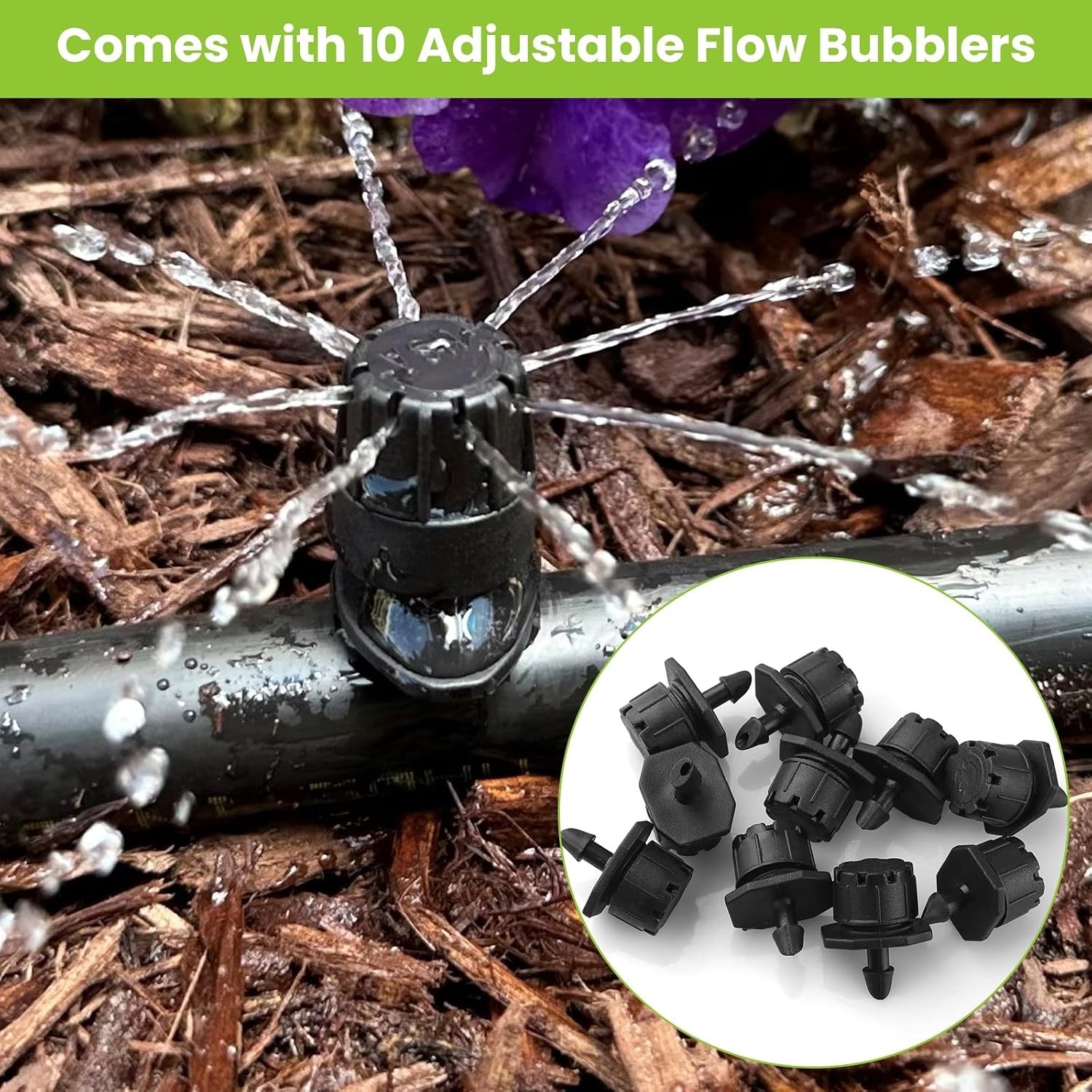 50 Pcs Adjustable Drip Irrigation Emitters for Raindrip 157005B | Adjustable ...