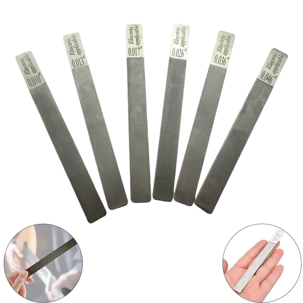6Pcs Luthier Guitar Nut Files Stainless Steel For Fret Crowning And-Slot-Repair