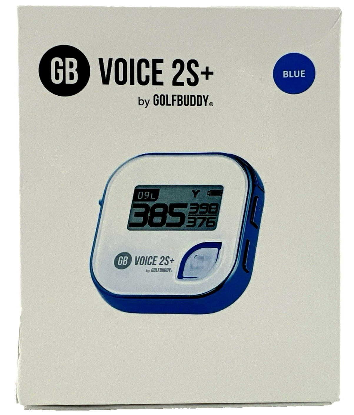 GOLFBUDDY Voice 2S+ Talking GPS Rangefinder Clip On Golf Navigation Blue