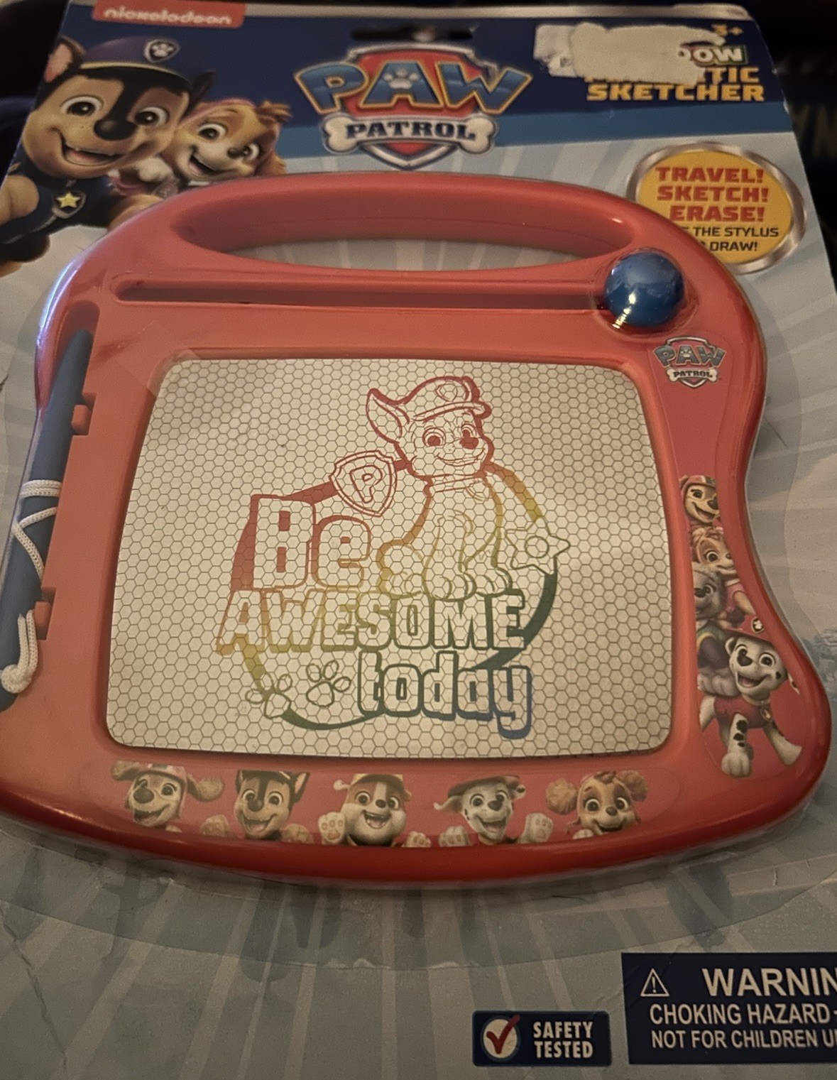 PAW Patrol Travel Magnetic Drawing Board for Boys or Girls Lollipop Spin Master