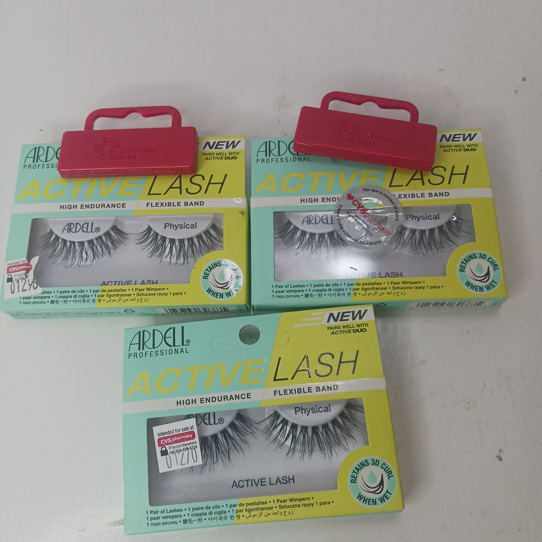 3 ARDELL PROFESSIONAL ACTIVE LASH PHYSICAL 6 Total Lashes