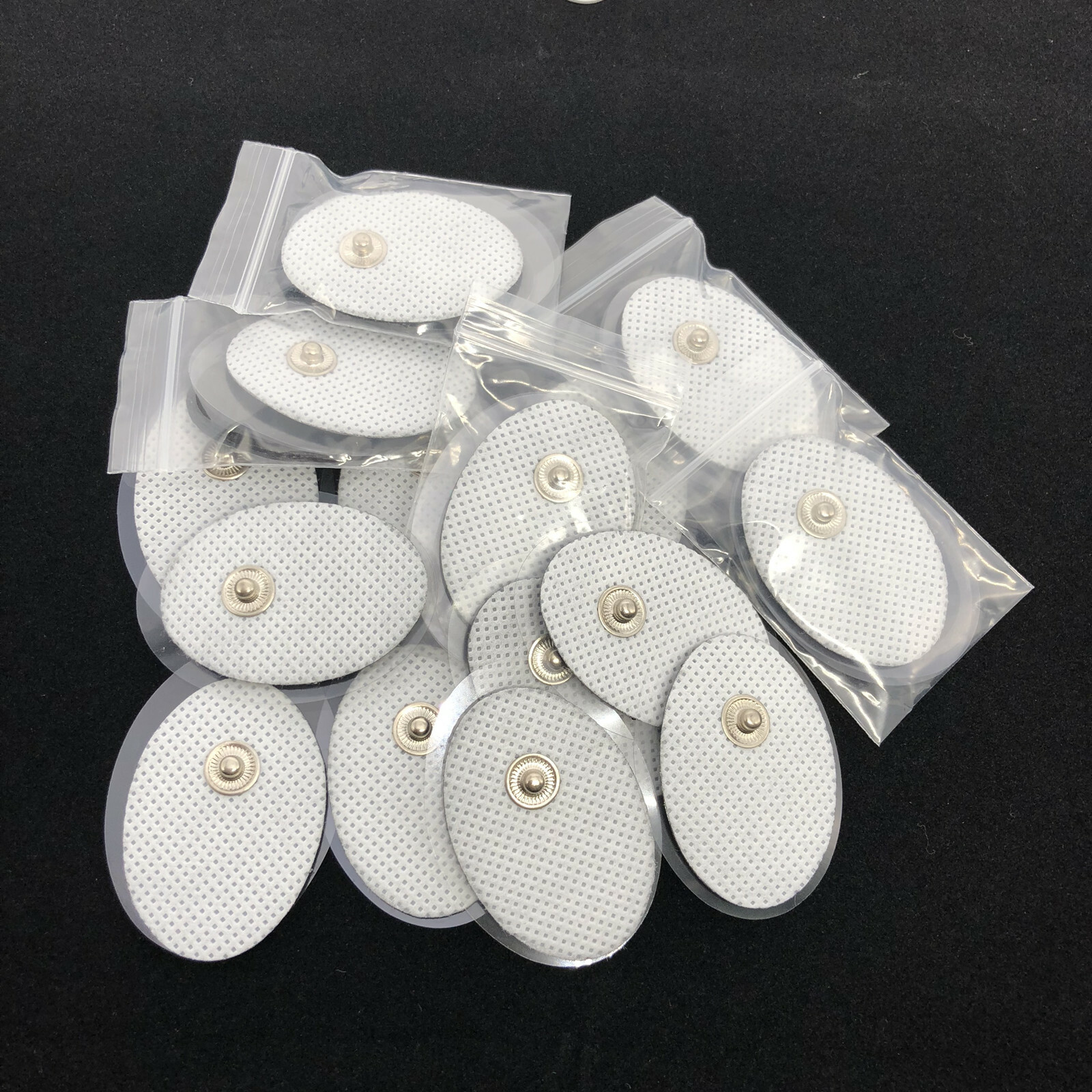 20PCS Small Oval Snap on Electrode Pads Replacement for Tens Unit Pulse Massager