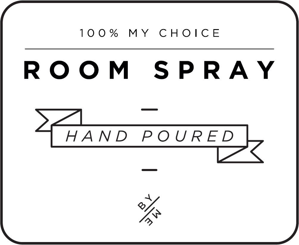 MINI Room Spray Decal - White (removable/ reusable/ waterproof DIY label)