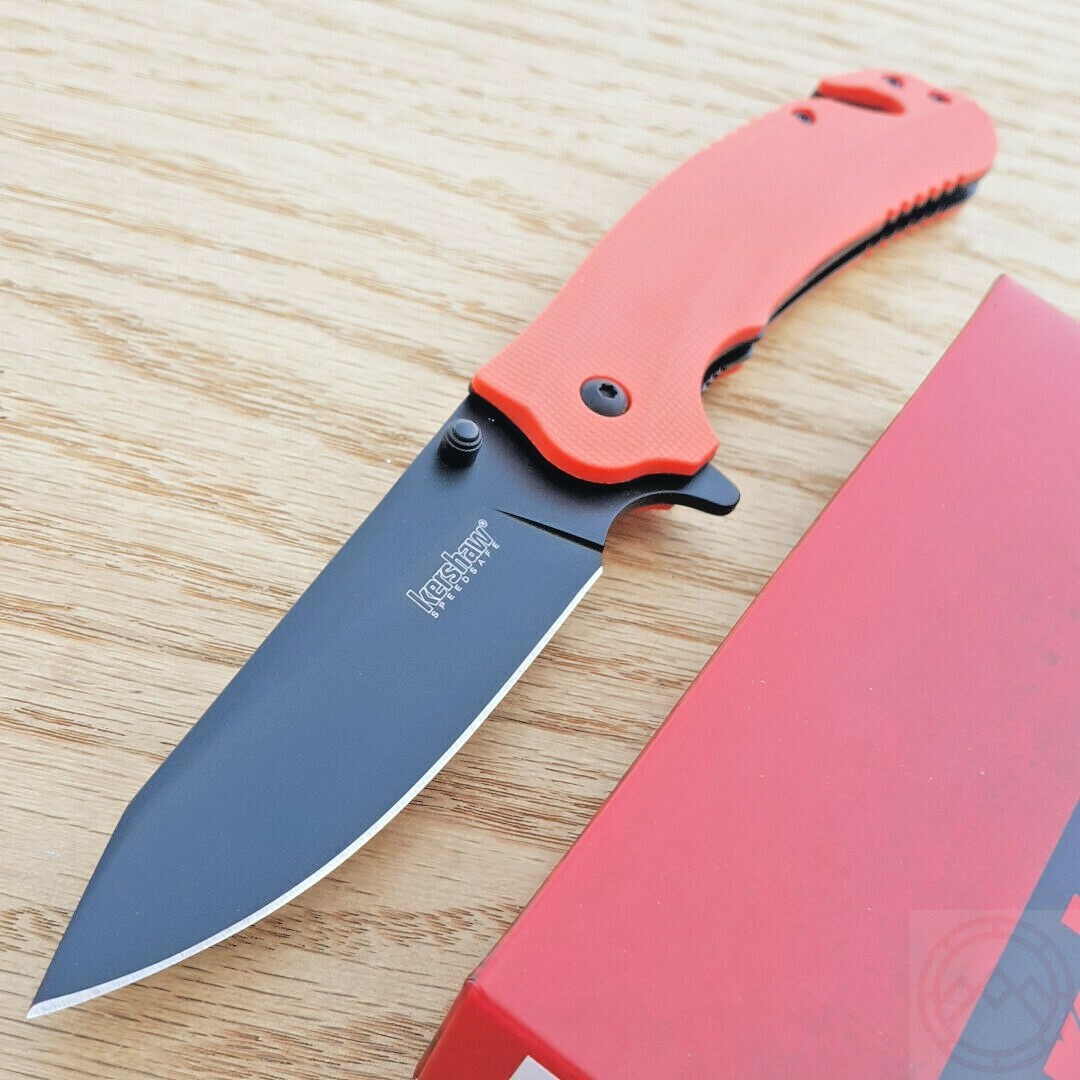 Kershaw Barricade Assisted Folding Knife 3.5" 8Cr13MoV Steel Blade GRN Handle