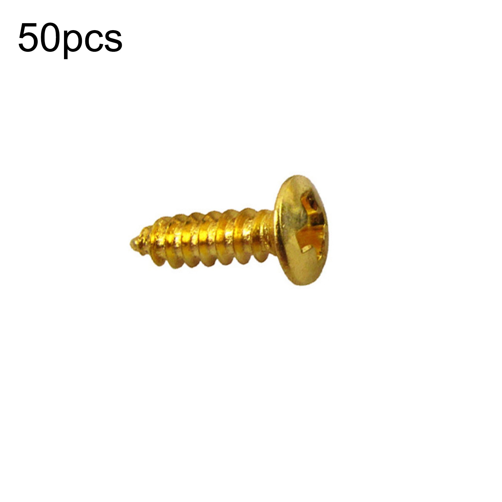50Pcs Gold Electric Guitar Bass Pickguard Screws For Fender Strat/Tele A
