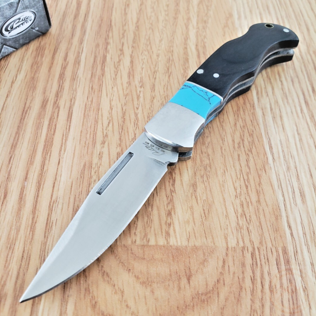 Rite Edge Lockback Folding Knife 2.5" Stainless Steel Blade Pakkawood Handle