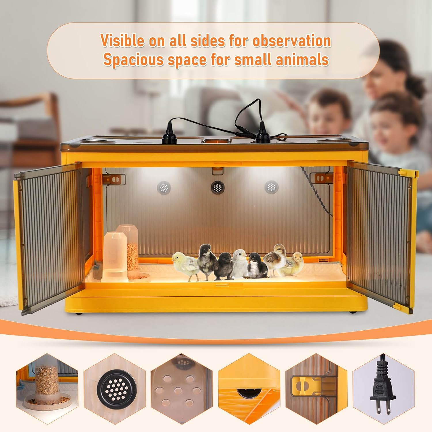 Large Chicken Brooder Box for Up to 30 Chicks, Ducks, and More!