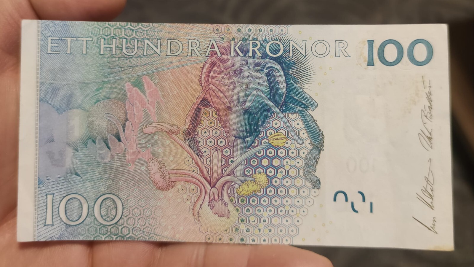 🔴SWEDEN 100 Kronor 2001 VF+ P65a🔴