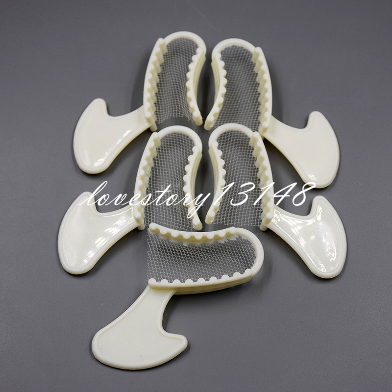 50 Pcs Dental Disposable Bite Registration Triple Impression Trays Quadrant