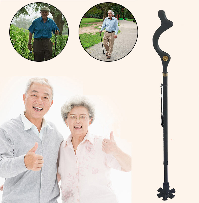 1pack/2pack Straight Posture Cane Adjustable Height Walking Stick Trekking Pole