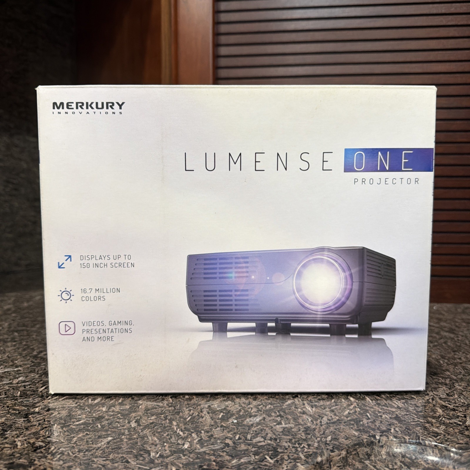 NEW Merkury Innovations Lumense One Multi-Purpose Projector Built In Speakers