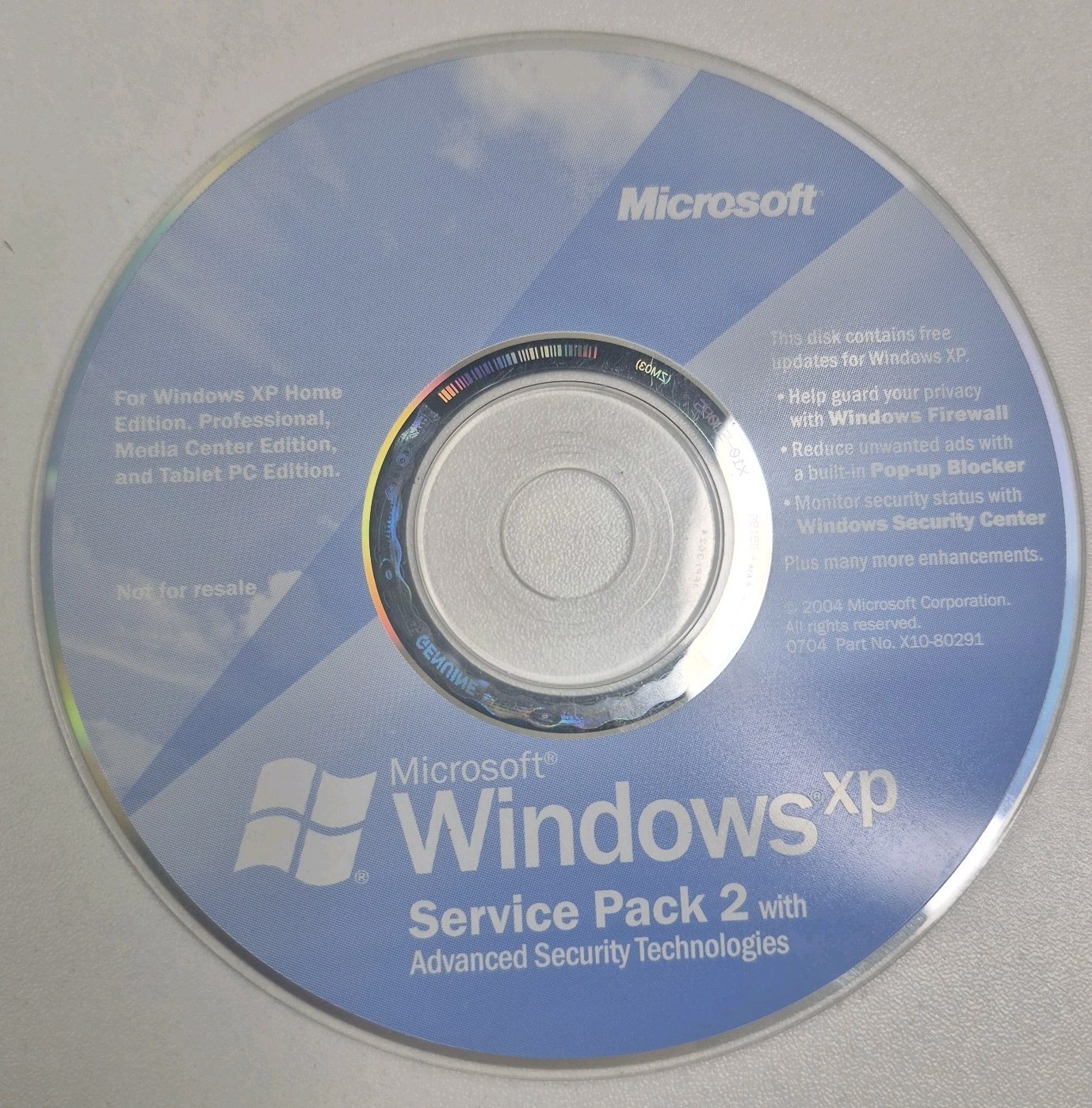 VTG Microsoft Windows XP Service Pack 2 with Advanced Security Technologies