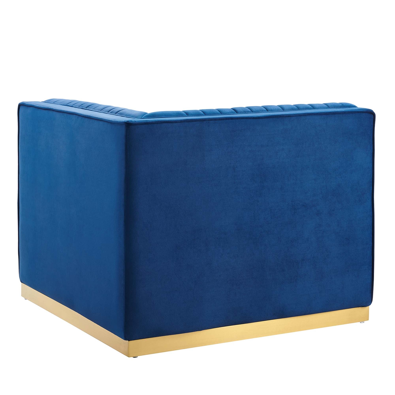 Sanguine Modular Sectional Sofa Right Corner Chair in Navy Blue