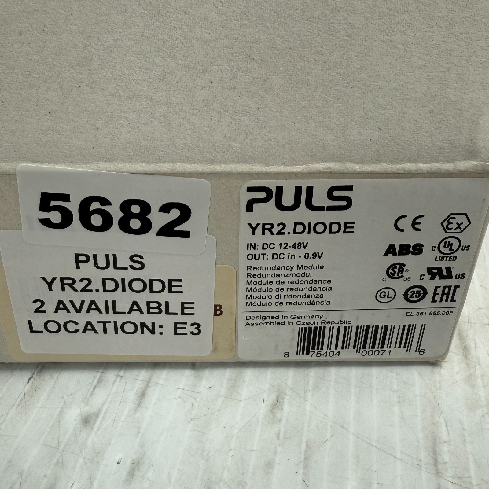 PULS YR2.DIODE Redundancy Module 12–48V DC DIN Rail