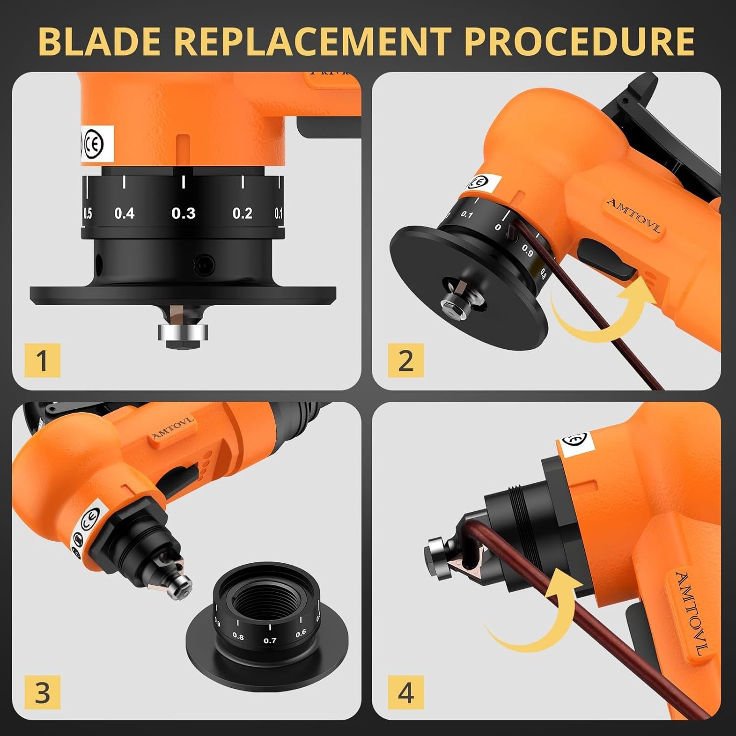Air Chamfer Tool with Adjustable Depth - 1/4 Inch Inlet for Diverse Applications