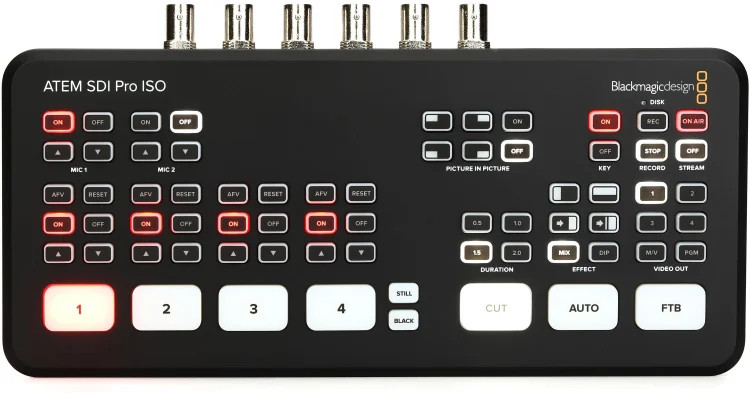 Blackmagic Design ATEM SDI Pro ISO Video Production Studio with 5-stream