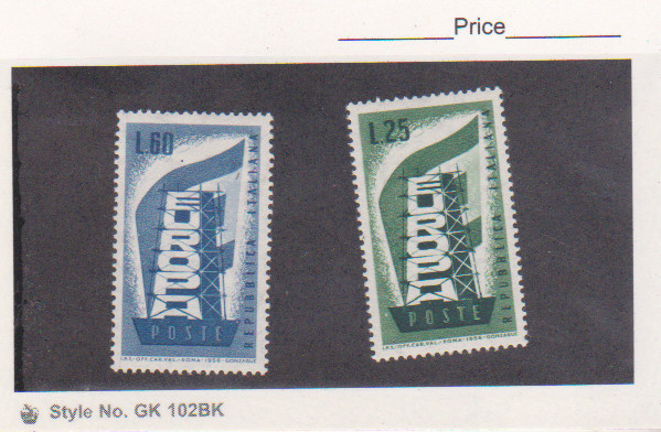Italy Europa Scott # 715-716, Mint, Never Hinged Cat $9.00