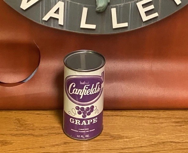 Canfields  Grape Flat Top Can Old Vintage Soda Can Chicago IL