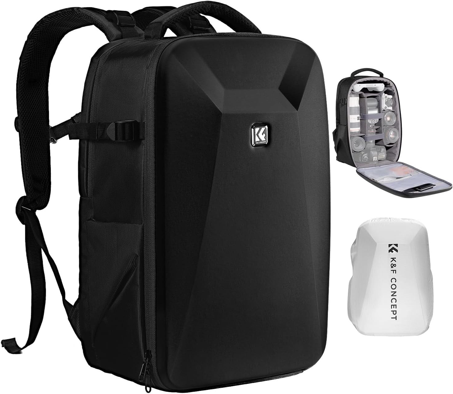 K&F CONCEPT 22L Camera Backpack Hardshell DSLR/SLR/Mirrorless Photography Bag