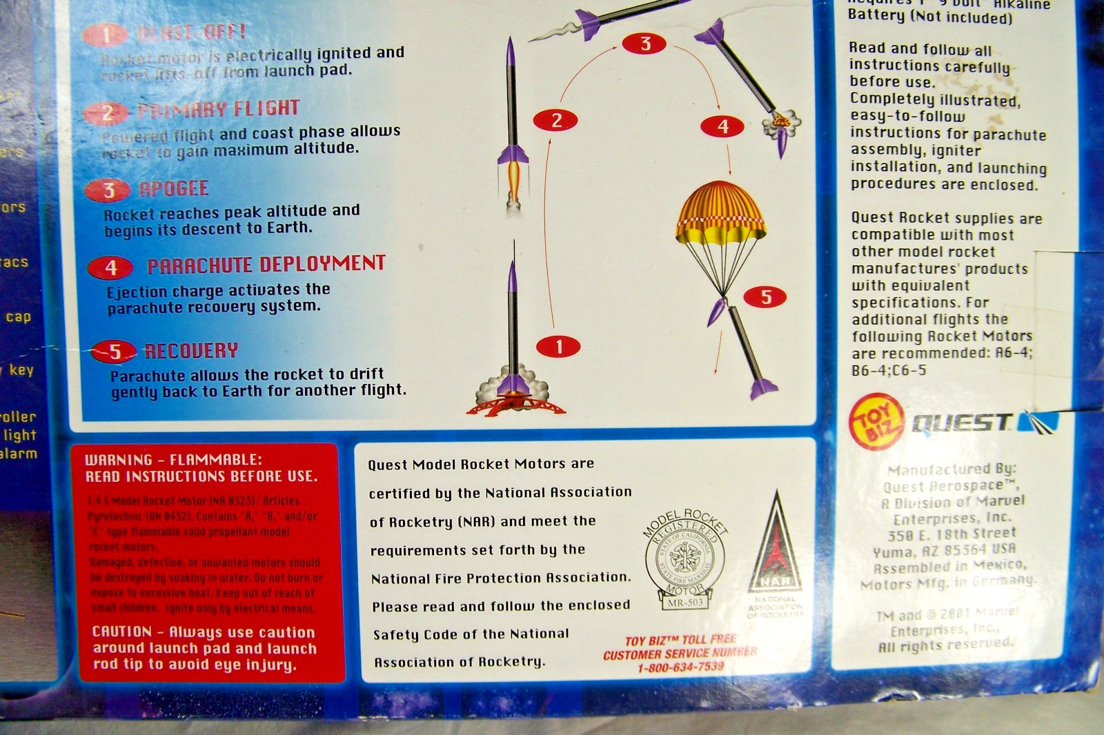 Quest Millenium S110 Model Rocket Kit Ready To Fly New in Box 🚀 🚀