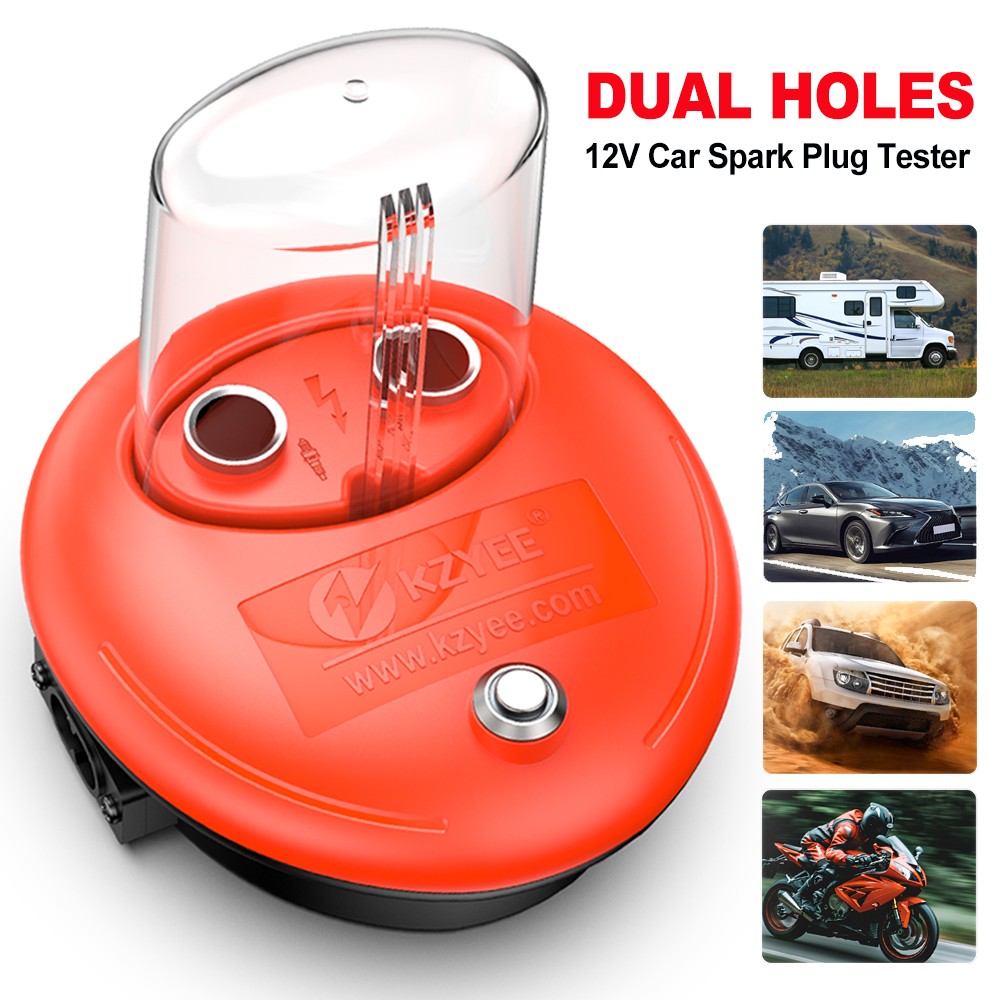 Spark Plug Tester Analyze Adjustable Dual Hole Ignition Detector Motorcycle Car