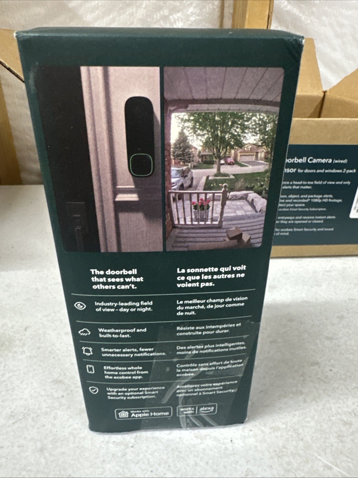 ecobee Security Bundle - Smart Doorbell Camera + 2 Pack Window/Door Smart Sensor