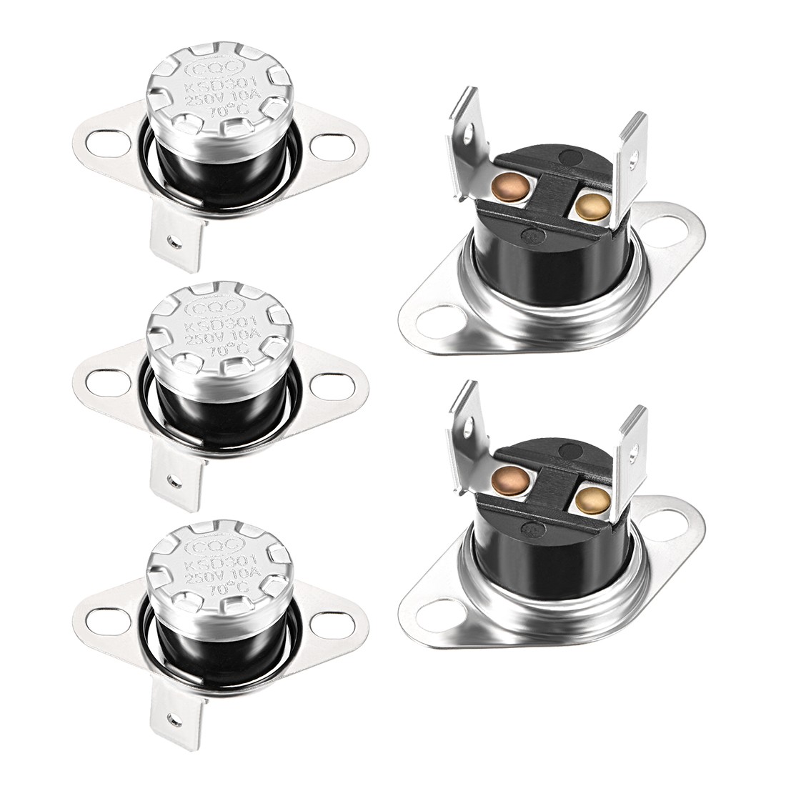Temperature Control Switch Thermostat 70°C , 10A , Normally Open N.O 5pcs